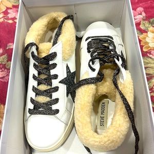 Steve Madden Polaris white/nat shoes size 8